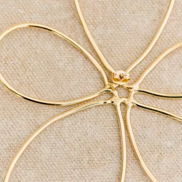 Sezane Nelly Earrings - gold flowers - Picture 5 of 7